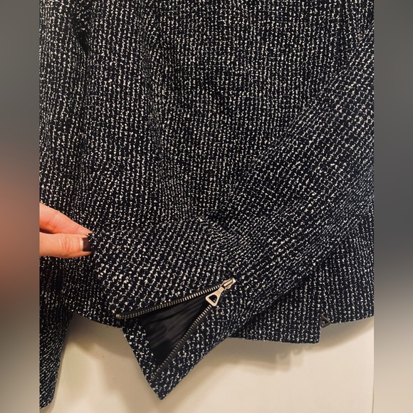 NWOT Retro Forenza Cropped Asymmetrical Zip Charcoal Gray Moto Jacket Women’s XS - Picture 6 of 9